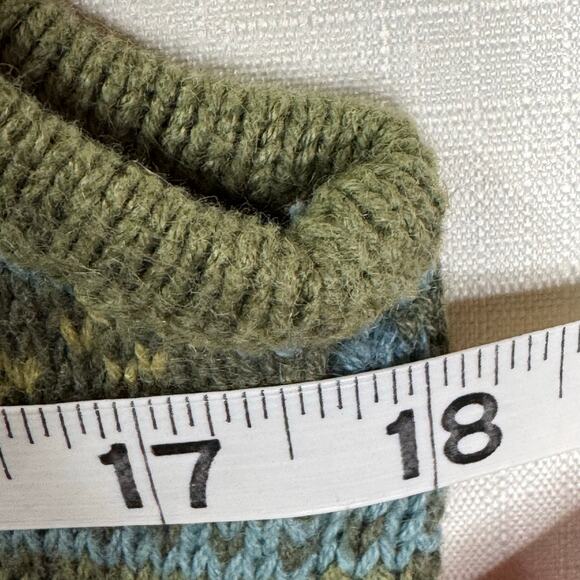 Fair Isle Sweater Vest Size S Cotton Blend Knit Emroidery‎ Floral Stripes Zip Up - Picture 8 of 8